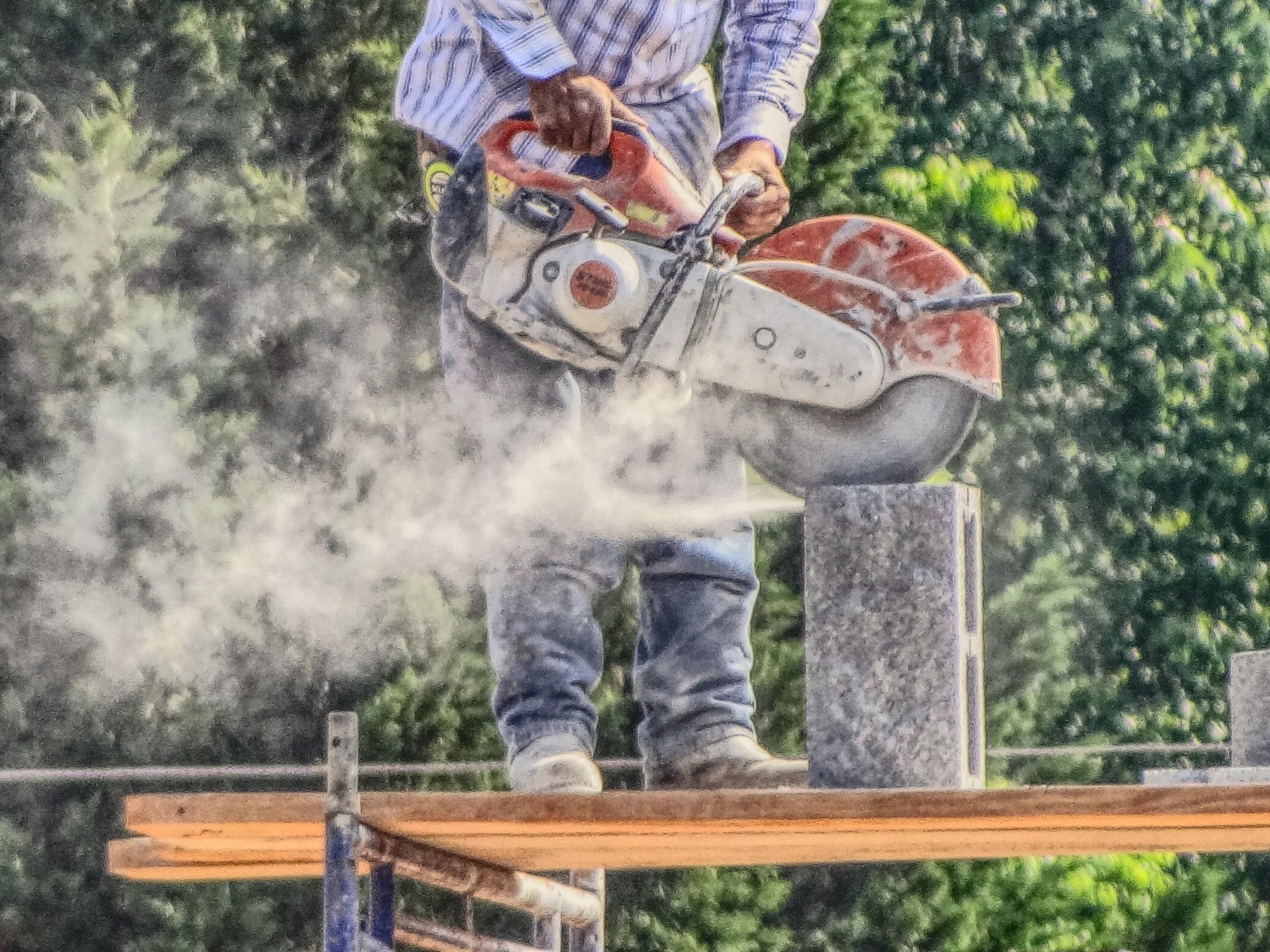 Construction Worker-Concrete Saw