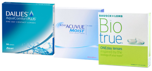 3 Brands Daily Wear Contact Lenses